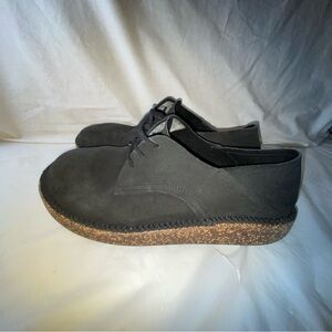 Birkenstock Black Oxfords with Cork Sole size 43